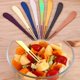 thumbnail image 4 of Pastel Ensalada Cubiertos Hogar Oficina Fruta Tenedor Oro negro, 4 of 5