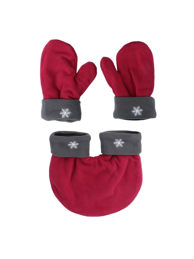3pcs Couple Gloves Polar Fleece Lovers Winter Thicken Warm Glove Sweethearts Gift Couples Mittens (Red) - Walmart.com