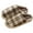 Coffee, variant on Womens Mens House Slippers Memory Foam Scuff Slip on Shoes Checkered Plaid Indoor Outdoor Fuzzy Plush Slides Coffee 10
