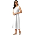 thumbnail image 4 of eloria Women Tunic Top Maxi Sleevless Round Neck Casual Dress Color : White Size : XXL, 4 of 6