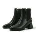 thumbnail image 6 of kkdom Chelsea Boots For Women Rain Boots Waterproof Lightweight Ankle Boots Winter Shoes Black Size 10, 6 of 8