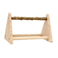 thumbnail image 2 of Parrot Play Wood Stand, Bird Play Stand Swing, Cage Accessories, Table Playstand Bird Perch for Parrot, Cockatiels Canaries Parakeets, Lovebirds without cup, 2 of 9