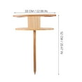 thumbnail image 3 of Phenofice 1Pcs Beach Portable Table Natural Wood for Picnics with Storage for Drinks, 3 of 8