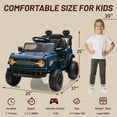 thumbnail image 6 of COCLUB 12V Electric Car for Kids, Licensed Ford Bronco Raptor Ride on Toys with Remote Control, Electric 4 WheelerW/ Suspension, 3 Speeds, Led Lights, Bluetooth, Kids Cars to Drive Truck Blue, 6 of 8