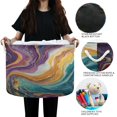 thumbnail image 6 of Round Toy Storage Basket Foldable Storage Basket for Home Decor Laundry Basket20" x 14" Marble Veins in Various Colors, 6 of 6