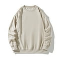 thumbnail image 2 of Hueook Sweatshirts for Men Fall Winter Pullover Hoodies for Mens Plus Size Long Sleeves Round Neck Fashion Loose Casual Blouse Tops with Pocket Casual Sweater Top on, 2 of 4