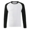 thumbnail image 4 of Drindf Mens Raglan Long Sleeve T Shirts Lightweight Moisture Wicking Basic Shirt Loose Round Neck T-Shirts Comfy Soft Tee Tops for Men Gym Workout Tshirts, 4 of 8