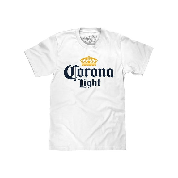 Tee Luv Men's Corona Light Beer Crown Logo Shirt (S)