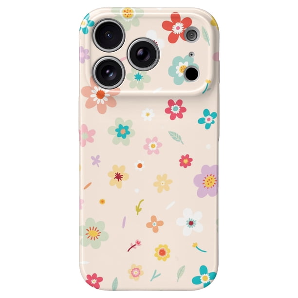 SKLYDDI Funda para iPhone 16 Plus con Diseño Floral Primaveral