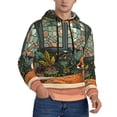thumbnail image 2 of Daiia Fox Bathtub Floral Art for Men's Fashion Hoodies & Sweatshirts with Kangaroo Pocket Hooded Sweatshirt Breathable & Moisture Wicking-XX-Large, 2 of 7