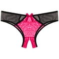 thumbnail image 2 of (2-Pack) 2025 Low Women's Briefs Underpants Rhinestone for Women Set Crotch Lace Openy Fishnet Dress for Women U, 2 of 4
