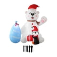thumbnail image 4 of Pingüino Inflable Navideño De 7 Pies Con Luz Para Patio Festivo, 4 of 9