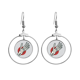 thumbnail image 1 of La ilustración mano Bone Joint Los pendientes cuelgan del aro de la joyería del círculo de la gota Unbranded M, 1 of 3