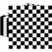 50 Count Black and White Checkered Paper Napkins, Disposable Cocktail Napkins with Racing Theme Checkerboard Design for Race Car Party, Birthday, Baby Shower, and Speed-Themed Table Decorations