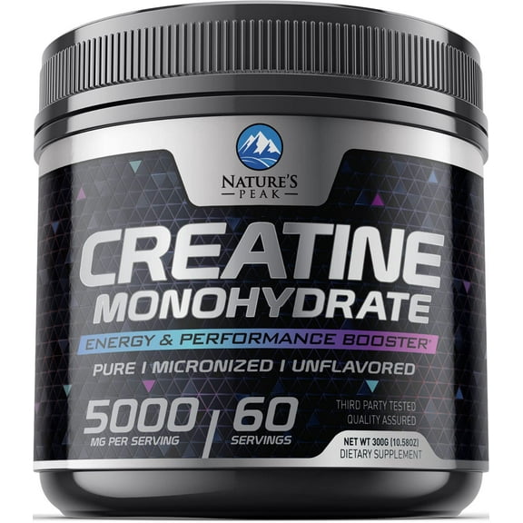 Creatine Monohydrate 5000mg Per Serving - Pure Micronized Creatine Powder Supplement for Men & Women Unflavored - Creatine Nutritional Supports Muscle Growth & Strength, Gluten-Free - 60 Servings