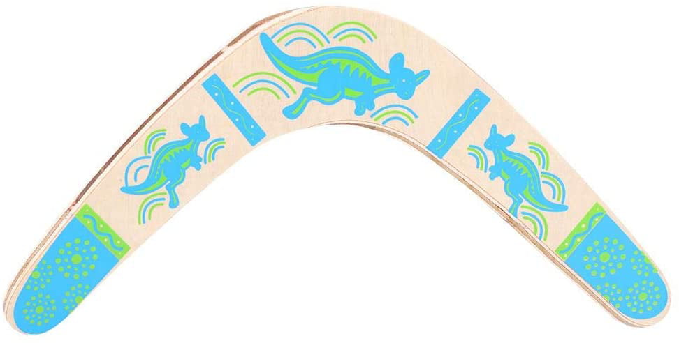 35 cm My Family House Wooden Boomerang Multicoloured Hand Carved Flying Toy
