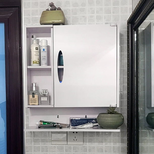 Tbest Bathroom Cabinet Functional Organizer With Solid Wood Wall Doors And Shelves Over The Toilet Storage For Kitchen White Com Tbest Bathroom Cabinet Functional, Solid Wood White Bathroom Wall Cabinet