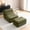 Green, variant on CKEASEAN 32" Comfy Boneless Bean Bag Chair with Ottoman, Oversized Chaise Lounge Chairs, High Rebound Foam, No Assembly Required, Tufted Upholstered Compressible Reading Chair for Living Room