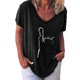 thumbnail image 1 of Blusa de manga corta con estampado informal a la moda para mujer Fridja ghk783, 1 of 4