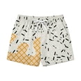 thumbnail image 4 of Huowey Boys Youth Summer Shorts Wide Leg Liner Drawstring Elastic Waist Gradient Ice Cream Print Outdoor Beach Comfortable Knee Length Casual Shorts Lightweight Swim Trunks,Light Gray,8 Years, 4 of 4