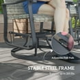 thumbnail image 6 of Wicker Rattan Swivel Patio Glider Chair Set of 2, Outdoor Glider Chair with Steel Frame, High Back, Armrests, Yellow, 6 of 7