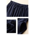 thumbnail image 4 of Delayuji Womens Cotton Linen Pants Casual Elastic Waist Wide Leg Pants Loose Slimming Ankle Length Pants Summer Trendy, 4 of 5