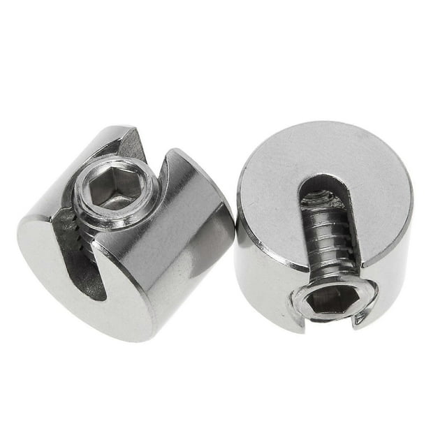 2pcs Steel Wire Rope Fixation Clip Slotted Grub Steel Wire Rope Fittings Clip