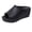 Black, variant on Women's Slip on Platform Sandals Chunky Platform Open Toe Slides Casual Wedge Shoes for Summer Outdoor Black 6
