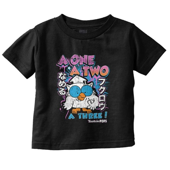 Tootsie Mr Owl Kanji One Two Three Toddler Boy Girl T Shirt Infant Toddler Brisco Brands 18M