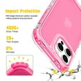 thumbnail image 2 of Decase Shockproof Case Compatible with iPhone 13 with 3-Layer Drop Protection,Rugged Translucent PC+TPU Hybrid Back Cover, Anti-Scratch Heavy Duty Case Fits for iPhone 13,Pink, 2 of 4