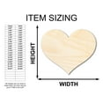 thumbnail image 2 of Unfinished Wood Classic Heart 20" / 1/2", 2 of 8