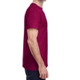 thumbnail image 2 of Jnriver Men's Short Sleeve Lightweight Heavy Cotton T-Shirt Regular-Fit Crewneck Tee for Casual Wear Gym Workout Summer Outfit - Berry - XL, 2 of 3