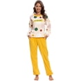 thumbnail image 2 of INSPIRE CHIC Women's Sleepwear Long Sleeve Tops and Pants Soft Loungewear Pajama Set Yellow S, 2 of 5