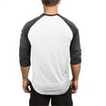 thumbnail image 4 of Tosmy Men's T-Shirt Mens Casual Vintage Cool Slim Fit 3/4 Sleeve Hiking Baseball T Shirts Classic Tee, 4 of 5