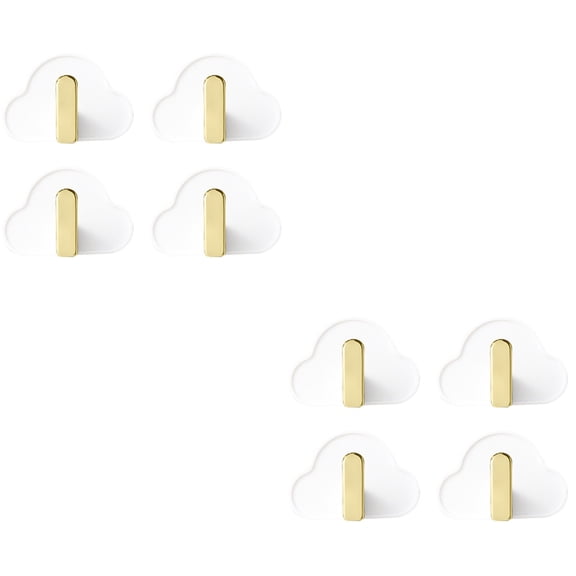 Hemoton Heavy Duty Self-Adhesive Wall and Door Hooks, Nail-Free Sticky Key Holders for Home Organization and Decorative Hanging