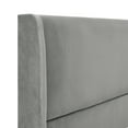 thumbnail image 6 of Roundhill Furniture Rozitta Upholstered Wingback Platform Bed, Gray Velvet, King, 6 of 6