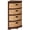 Walnut, variant on eHemco Hampton Meadows 4 Tier X-Side Corner Storage Cabinet with 4 Wicker Baskets, Walnut