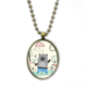 thumbnail image 1 of Animales de dibujos animados de rinoceronte Azul silueta Collar Colgante de cadena vintage Colección de joyas colgantes Unbranded M, 1 of 3