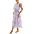 thumbnail image 3 of Nanette Lepore Women's Flutter Sleeve Tassel Midi Dress, Sizes XS-XXXL, 3 of 6