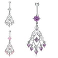 thumbnail image 4 of Persian Style Navel Belly Button ring dangle body piercing Rings Geometric Umbilical Nail Studs Body Piercing Buckle Jewelry, 4 of 8