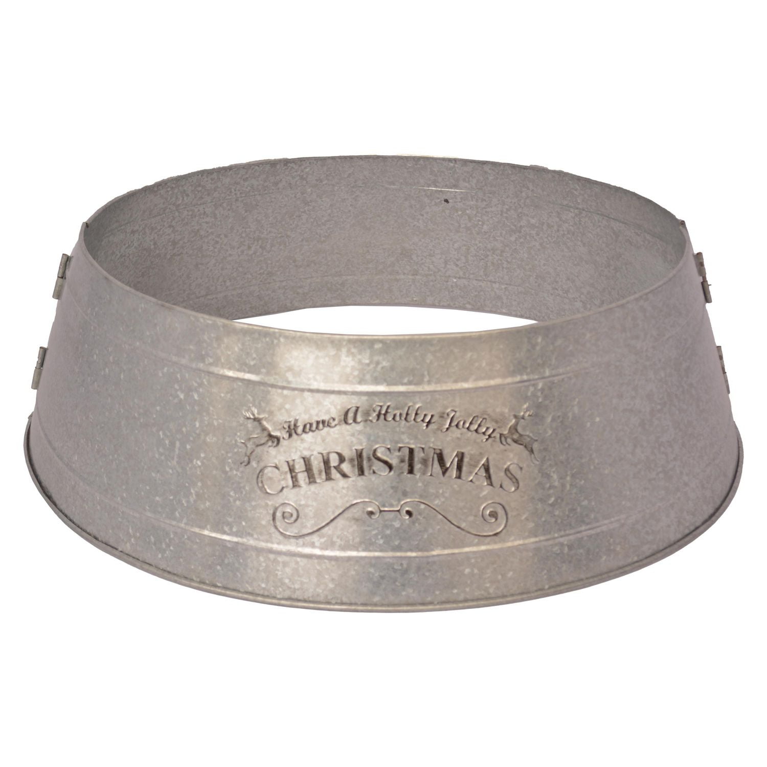 Holiday time Metal Tree Collar Galvanize Finish- 27 inch