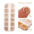thumbnail image 2 of Miangastore 1200Pcs Iron Jump Rings Bracelet Connecting Rings Multipurpose Jump Rings Supplies, 2 of 8