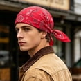 thumbnail image 2 of Shadoumai Paisley Cooling Headscarf Cap Set,Breathable Sweat Wicking Durag Lightweight Stretch Bandana,Adjustable Straps, 2 of 6