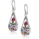 thumbnail image 1 of Pendientes colgantes de flores reales de Portrait Rose,pendiente colgante de planta para mujer, 1 of 3