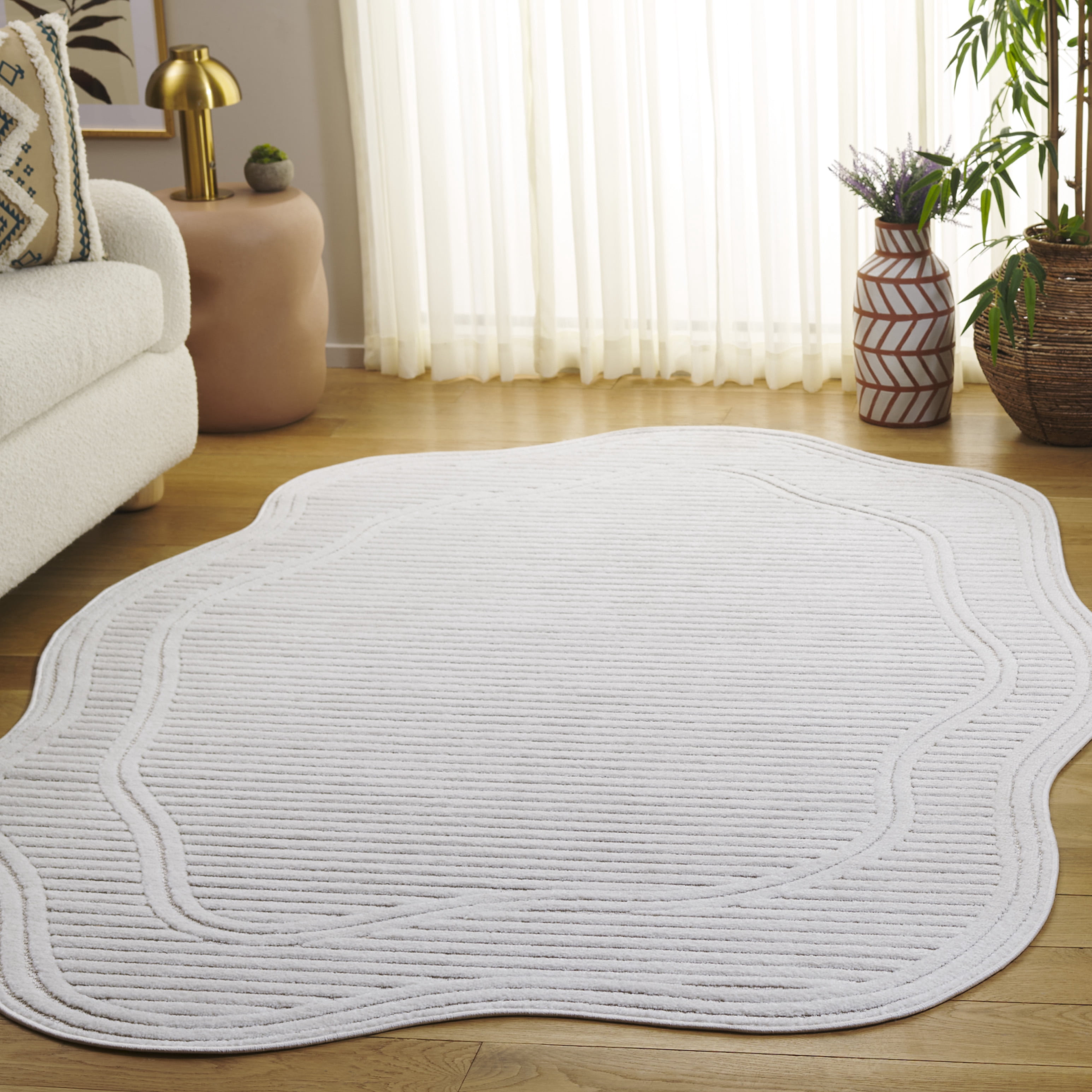 SAFAVIEH Contour Jilliean Striped Area Rug, Ivory, 8' x 10'