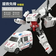 Transforming Toy | Optimus Prime & Bumblebee Alloy Models | Convertible Car to Robot Action Figures | Train-Themed Collectible for Boys Kids