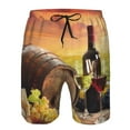 thumbnail image 4 of Disketp Men'S Swim Trunks Hawaiian Breathable Surf Beach Swimsuits Mesh Lining Beach Shorts With Pockets-Red Wine Glasses, 4 of 9