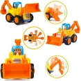 thumbnail image 6 of Push and Go Friction Powered Cars Construction Vehicles Toy Set Tractor Bulldozer Mixer Truck Dumper for 1 2 3 Year Old Baby Toddlers Boys Gift, 6 of 7