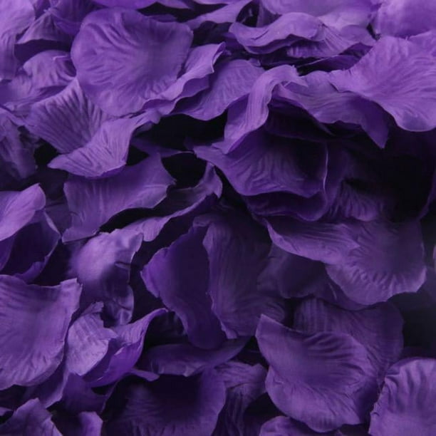 XZNGL 1000pcs Violet Soie Rose Pétales Artificiels Fête de Mariage Fleur Favorise Décor