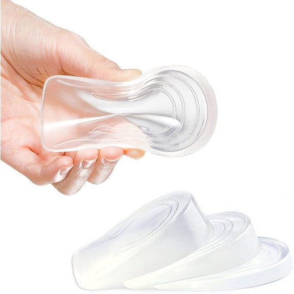 Nvzi-a Height Increase Insole for Men and Women, Invisible Silicone Heightening Insole(0.4 inch , 0.8 inch , 1.2 inch), Soft and Shock Absorption Heel Insole for All Shoe Types,3 Size